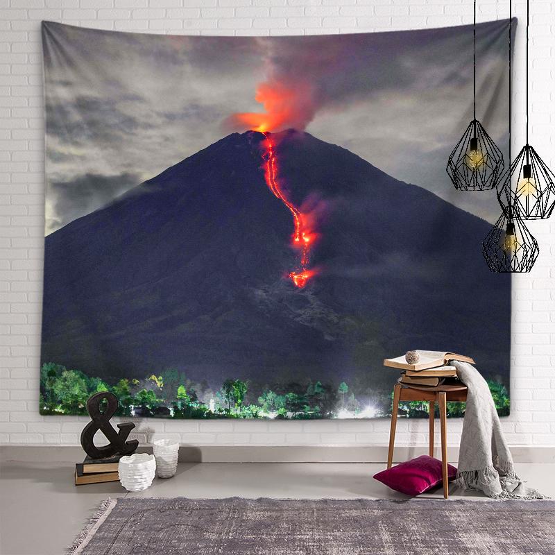 Volcanic Lava Eruption Landscape Wall Decor Tapestry Room Wall Art Personality Tapestry Living Room Bedroom Home Decor Tapestry