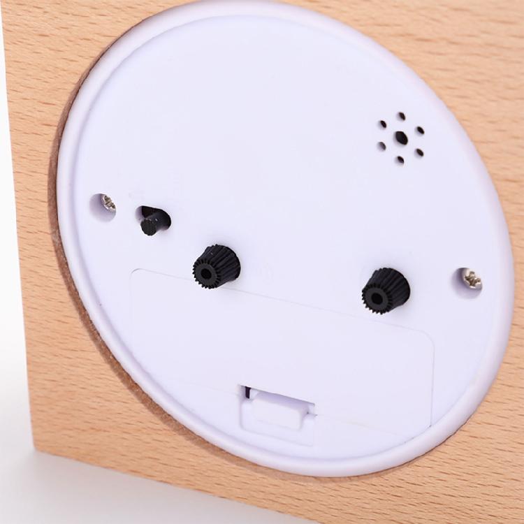 Alarm Clock Timer Reminder Square Wooden Alarm Clock for W/ Night Light for Stud