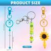Creative Alloy Bead Keychain Collection 20 Pieces Portable for Handmade Keyrings and Artistics Projects Supplies