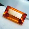 6 Ct Natural Ceylon Sapphire Orange Emerald Shape Certified Loose Gemstone A-2379