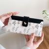 Printed Two Fold Purse Portable Multiple Cards Purse Versatile Women Long Wallet  Dating