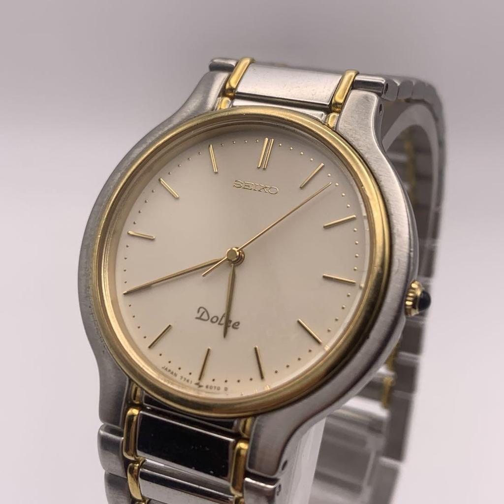[USED] Seiko Dolce 7741-6050 Silver Gold