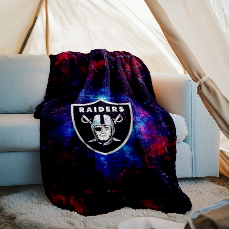1PC Raiders Football Legacy Printed Soft Flannel Blanket Throw for Adult Bedroom Living Room Sofa Camping Travel Fan gifts Christmas Gifts