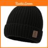 Mens Fleecelined Beanie With Letter Details For Warmth And Windproof Use