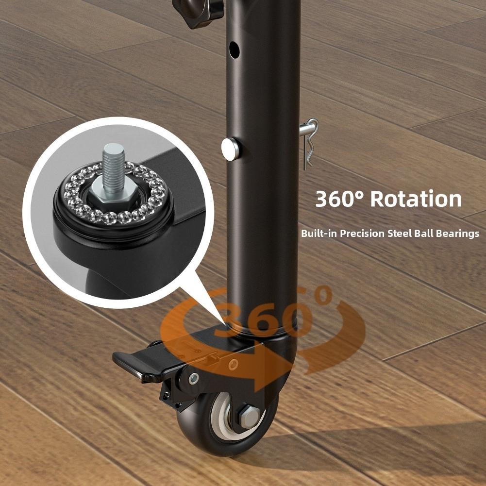Support Casters Adjustable Support Casters With Brakes And 360° Swivel Design For Furniture 30*16*6cm Storage Rack Base
