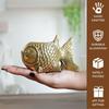 Aluminium Fish Figurine for Good Luck & Success,Candle Holder for Home Dcor Tabletop Living Room,Showpiece for Valentine's Day,Birthday