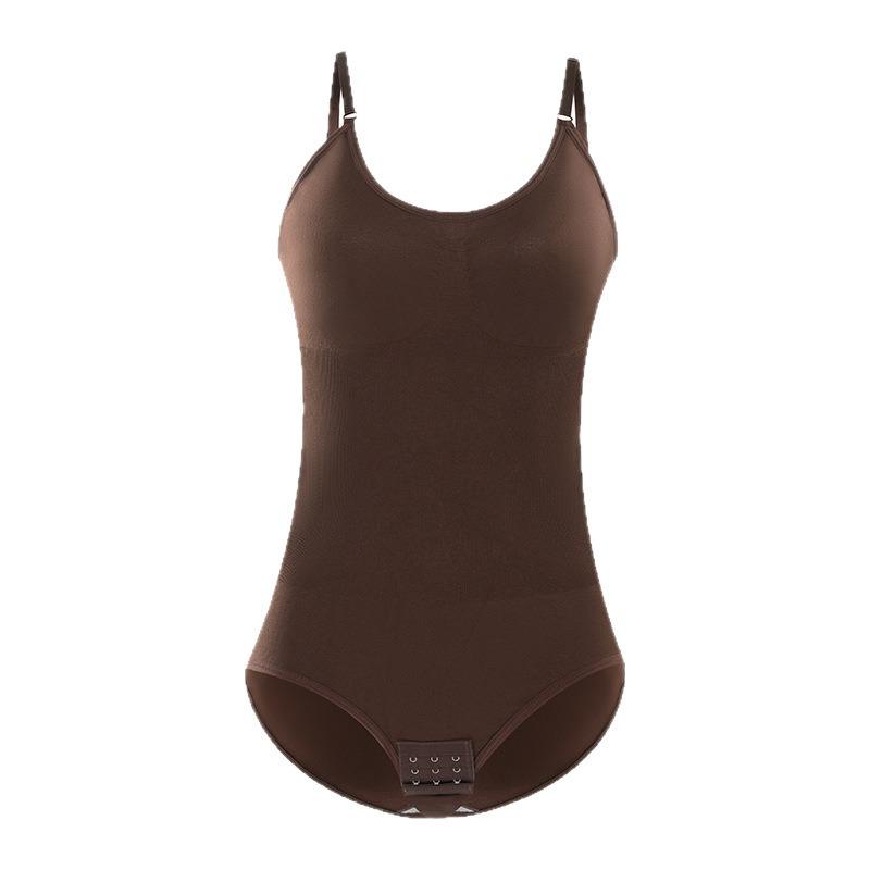 Shapewear Une pièce Pantalon de contrôle du ventre pour femmes Bretelles de maintien open-butt lift Corset abdominal Combinaison