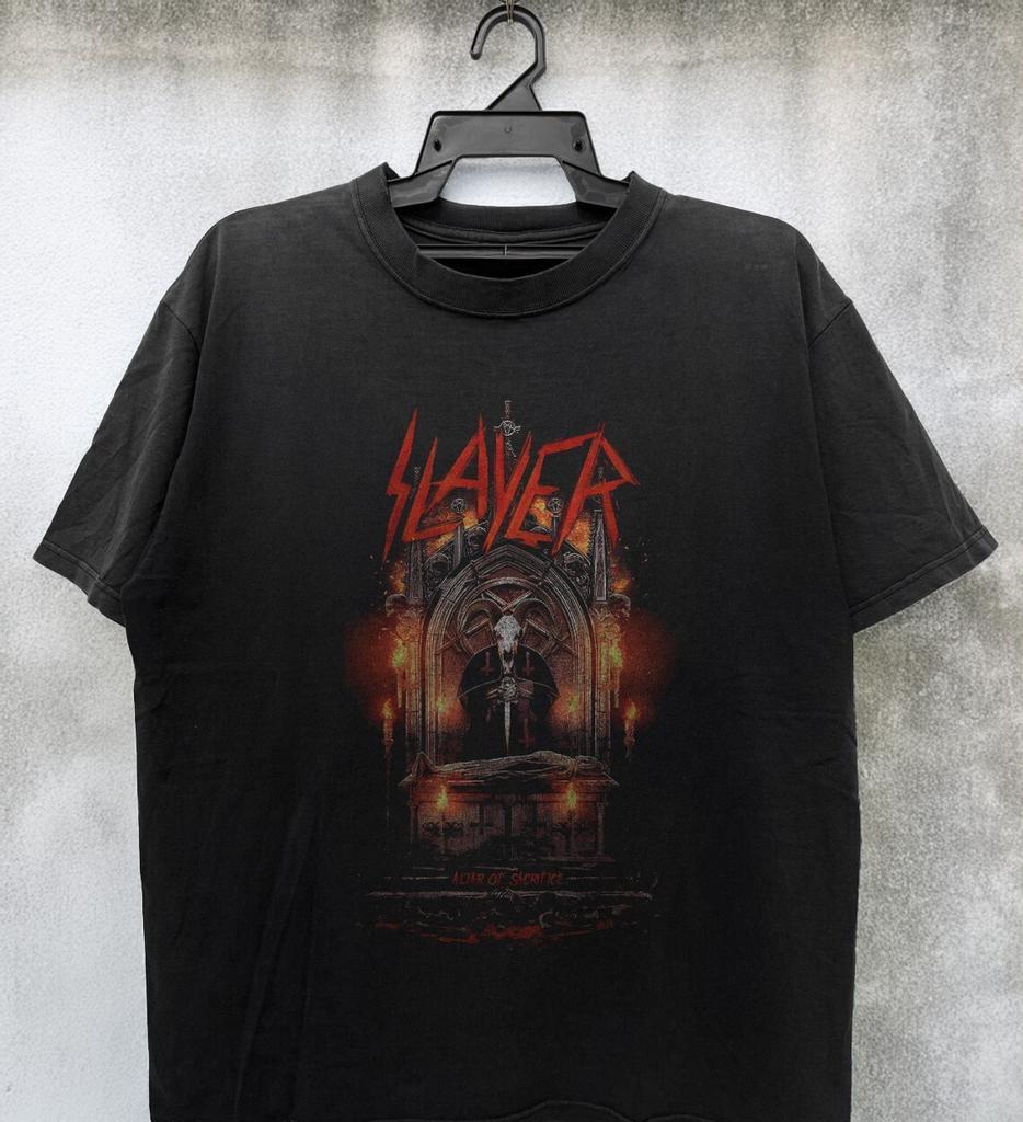 NEW! Slayer Graphic Shirt, Unisex Heavy Black Cotton T-Shirt