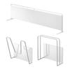 [Yamazaki Jitsugyo] Kitchen Freestanding Steel Panel Horizontal White W84 x D14 x H21cm Tower Floating Storage 5126 + Magnetic Pot Lid Holder W13.5 x