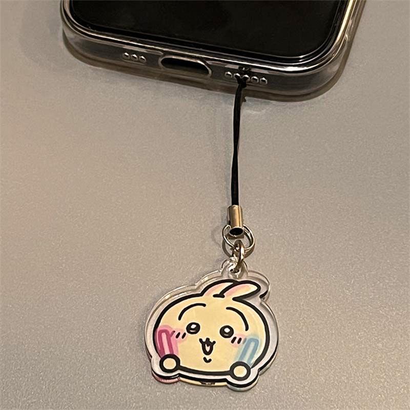 Anime Figure Keychain Mobile Phone Pendant Couple Lanyard Pendant Keychains Cell Accessories Bag Pendant Gifts