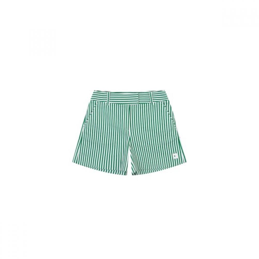 Onoff Women S Stripe Cotton ShortS Of5713la Green 34