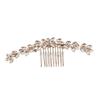 Geometric Toothed Insert Comb Silver Hair Clip Sweet Rhinestone Hairpin  Daily
