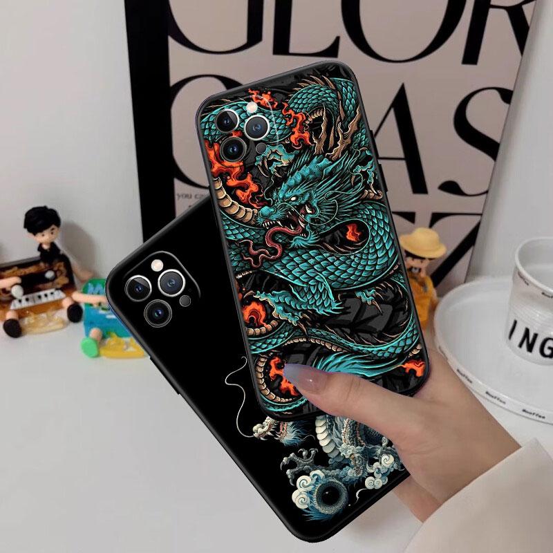 IK23 Chinese Dragon New High-End Shell Phone Case for iPhone SE X XS XR 16E 17 11 Pro Max 8 7 6 6s Plus Air