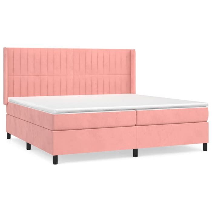 VidaXL Sommier à Lattes de Lit avec Matelas, Lit Rembourré avec Tête de Lit, Lit Double, Lit Adulte de Chambre, Moderne, 3132824