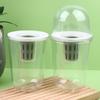 1/3Sets Plastic Material Hydroponic Seed Planter Pots Reusable Seedling Baskets Transparent Root View Cups Succulents Growing