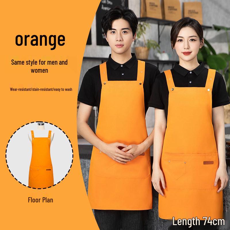 Wasserdichte Catering-Schürze mit Logo-Aufdruck für Kaffee- und Teekellner