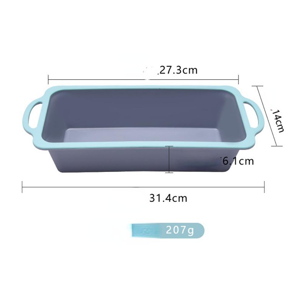 Prostokątne dwukolorowe silikonowe pudełko na tosty Forma do ciasta Forma do kuchenki mikrofalowej