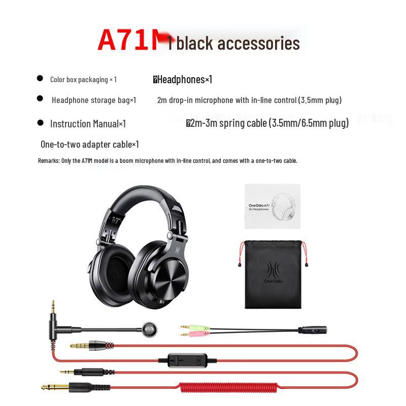 OneOdio DJ Monitoring Wired Over-Ear Headphones with Mic for Studio & Computer