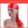 Luxuriöses einfarbiges Durag Kopftuch Piratenkappe Unisex Hut mit glattem Seidenfinish