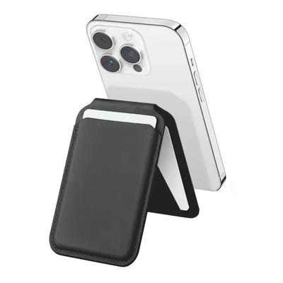 MagSafe Phone Card Wallet Premium Leather Magnetic Mount Holds 4 Cards iStory