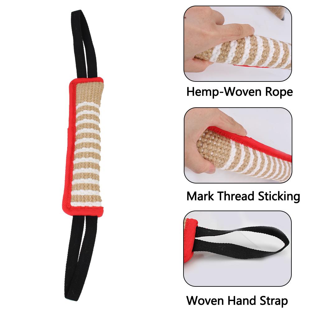 Chewing Pet Toy Dog Bite Stick Hemp Cloth With 2 Rope Handles Dog Training Dog Training Pillow Bite Tug