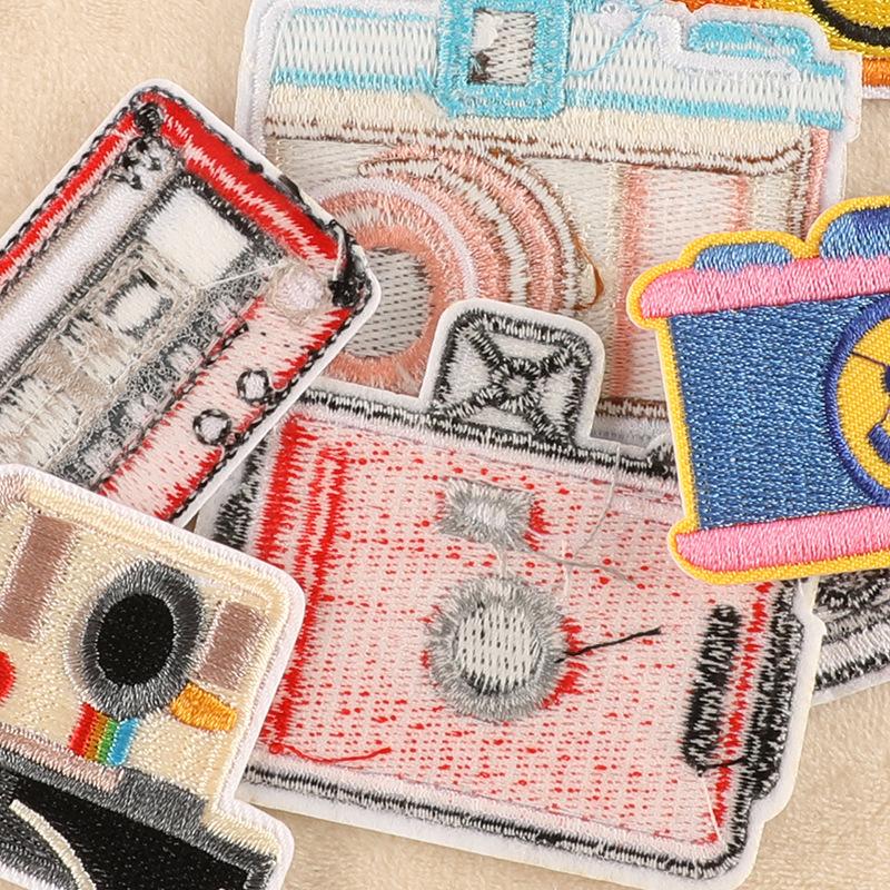 Embroidery label Cartoon camera Embroidery sticker Clothing accessories badge subsidy accessories badge cloth label cloth sticker