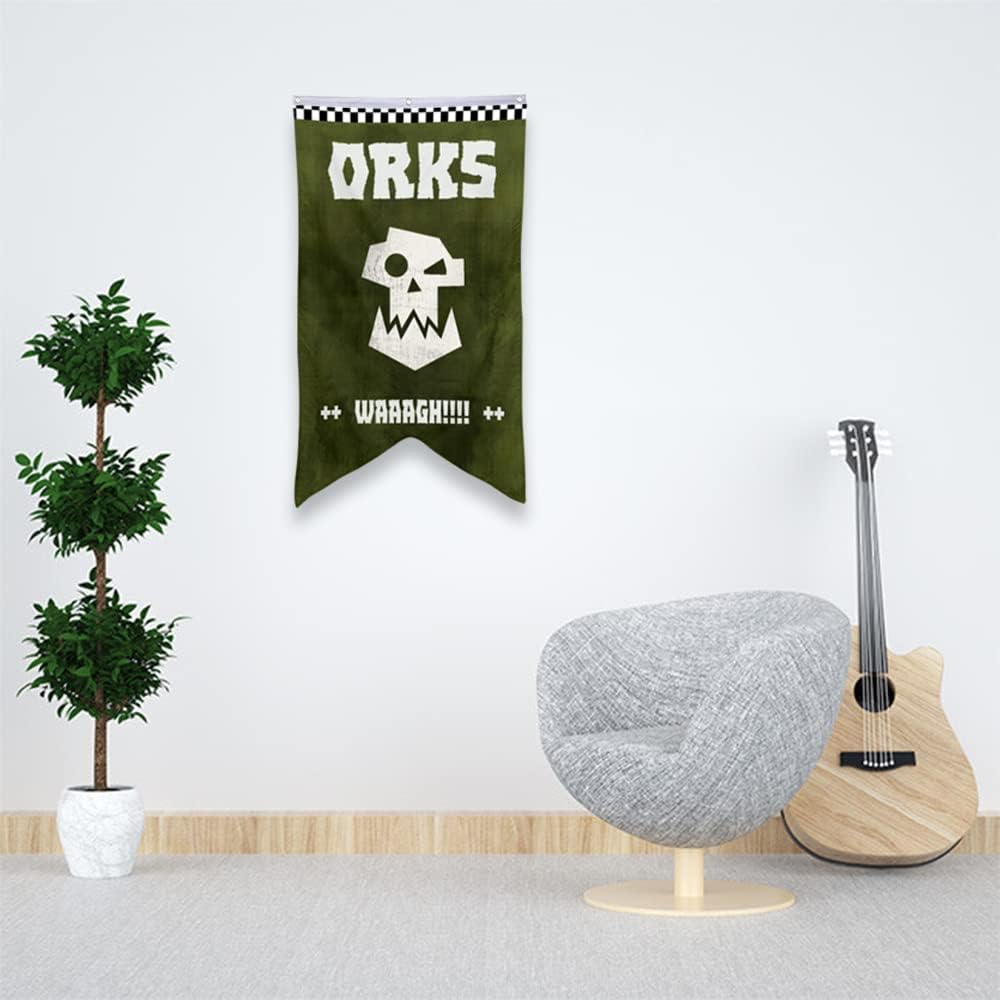 Bayyon Orks Banner Flag 30x50 Inch Man Cave Home Office Bed Room Decor (Green)