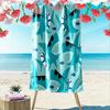 Sharks rocking stylish vibes Print beach towel, quick drying, suitable for travel, outdoor sports, jogging, the beach and swimming, gift
