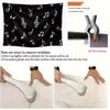 Chalk Drawn Music Notes Backdrop Blackboard Treble Clef Studio Background