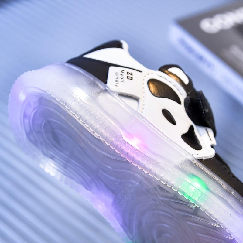 Cartoon Light-Up Baby Shoes | Soft-Sole LED Sneakers for Toddlers, Anti-Slip Board Shoes for Boys & Girls Everyday Sneakers