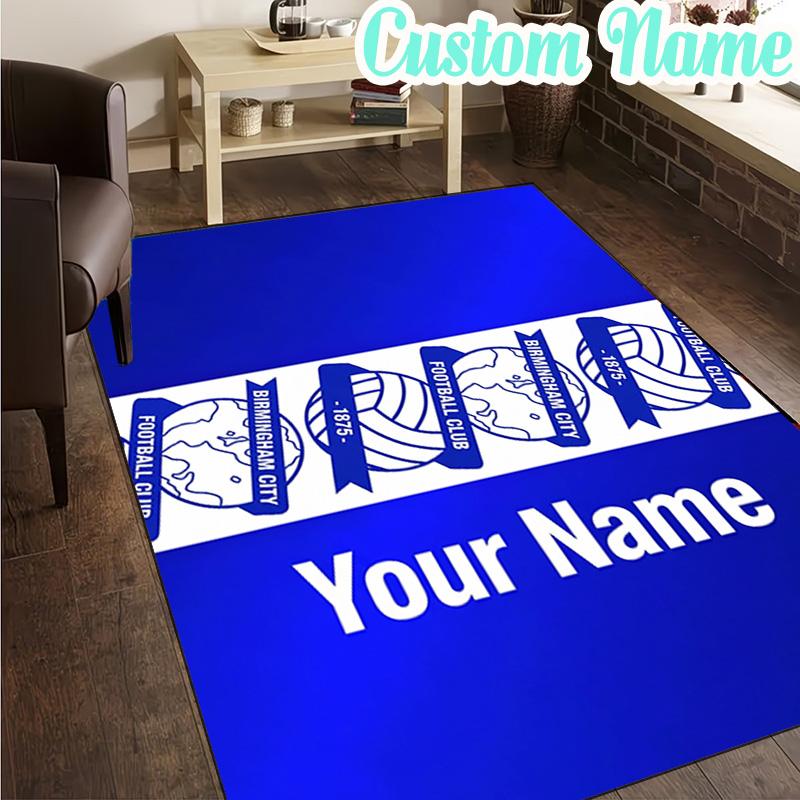Custom Name Birmingham Football Club  Rug, Office Rug, Chair Rug, Carpet for Living Rooms, Doormat Game Rug Home Decor Christmas Gifts