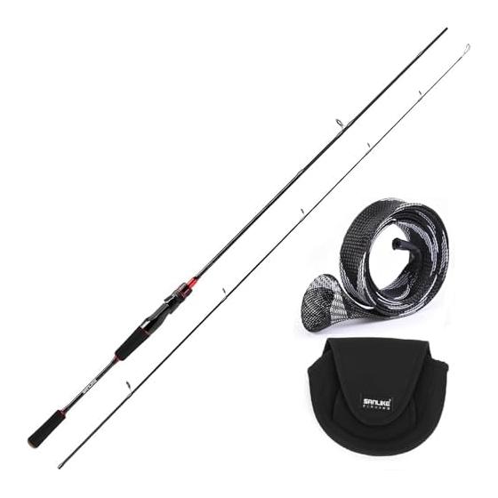 SANLIKE 2.1m Spinning Rod + Rod Bag + Reel Cover Eging Rod Seabass Rod Ultra Light Carbon Made