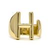 Ring - LUXENTER - Alphabet - 18k Gold Plated - Adjustable Size - Cubic Zirconia