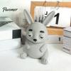 Lazy Animal Desk Organizer 3D Printed Rabbit Pen Holder, Large Capacity Organizer, Matte Finish Container Cute Pencil for Office Home School