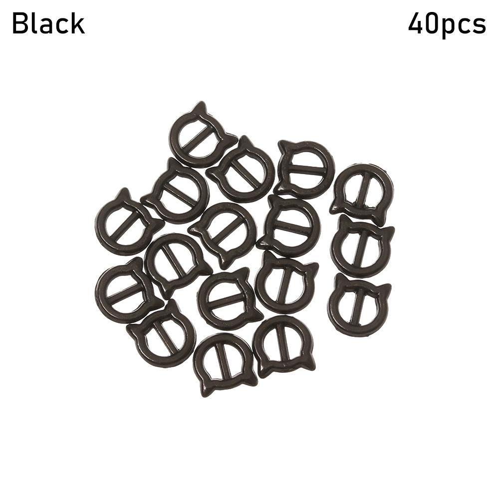 

20/40 шт. Новейшие миниатюрные 4 мм ультрамаленькие трехщелевые пряжки для ремня в стиле кошки, пряжки для кукольных сумок, металлические пуговицы для кукол своими руками, аксессуары для обуви 20pcs чёрный