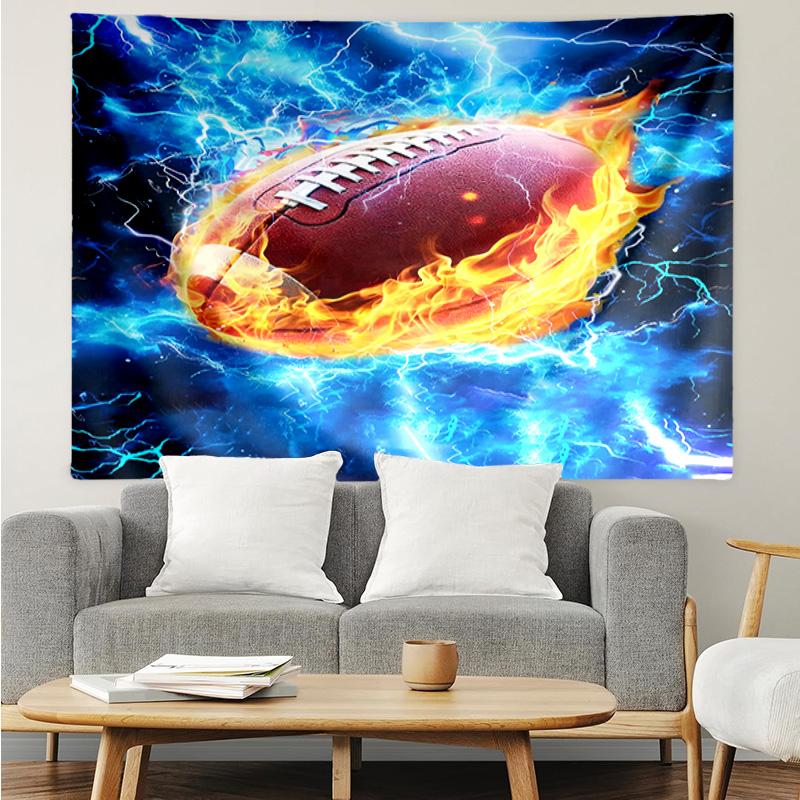 1PC Electric Football Fire K-pop music group Tapestry Accessories for Bedroom,Livingroom, dormitory Room Wall Decor Fan Birthday Gifts