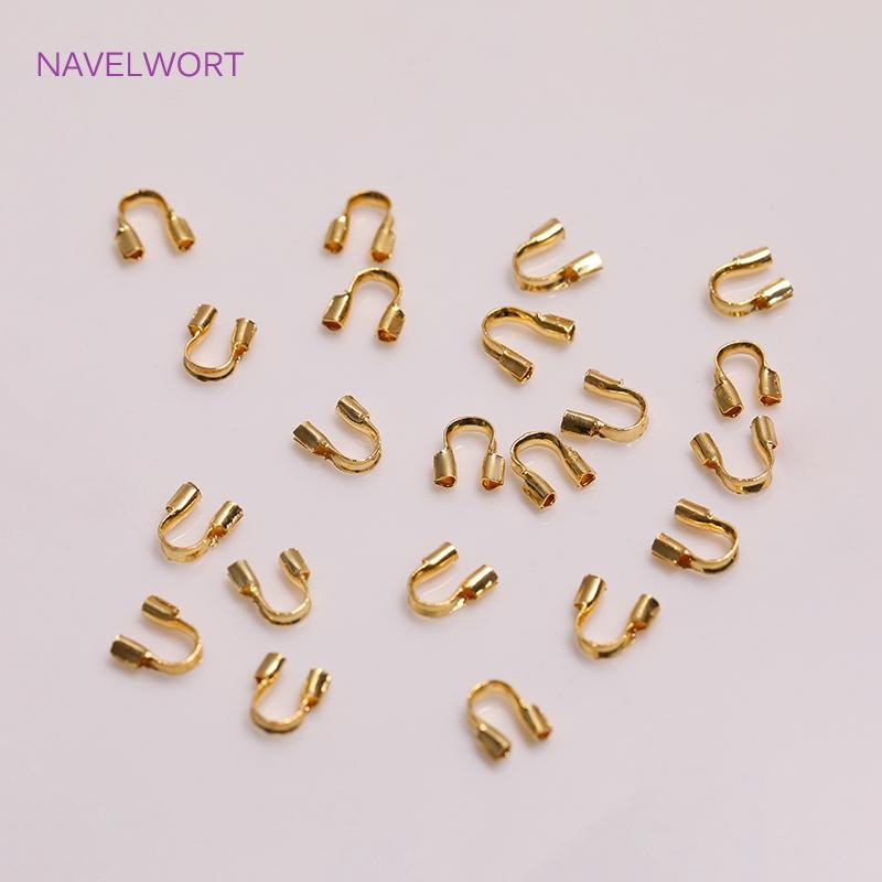 18K Gold Plated Lobster Clasps Spring Clasps End Tip Covers Crimp Beads Covers Wire Protectors DIY Jewelry Making Accessories