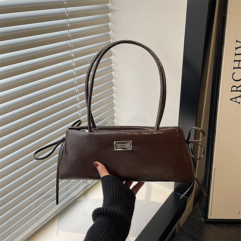 

Vintage Bowling Handbag Trendy Street Style Shoulder Bag Large Capacity Ladies Purse