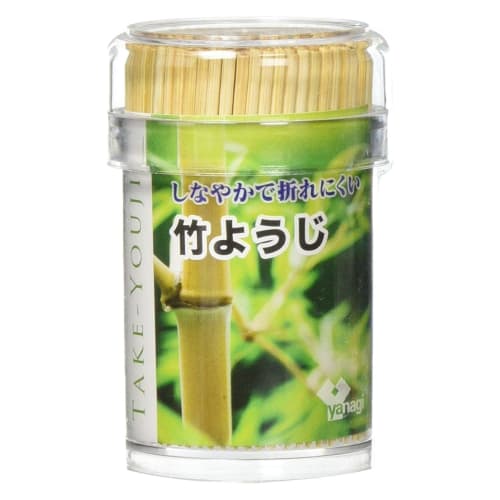 Yanagi Products Bamboo Toothpicks, 6.5cm, Approximately 280 Toothpicks X 10-Pack, Durable, Break-Resistant, Tip-Resistant, Hard Container, Y-078