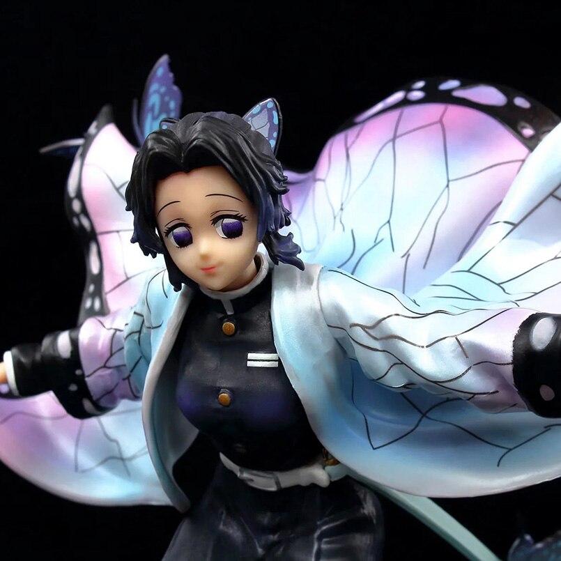 23cm Anime Demon Slayer Figure Kochou Shinobu Pvc Action Figure Toys Collectible Model Toys Kid Gift