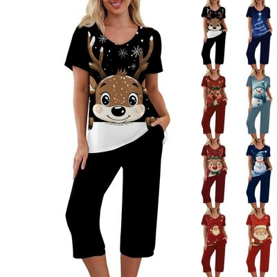 2 Piece Sets For Women Summer Short Sleeve Top And Pants With Pockets Workout Soft Sets
