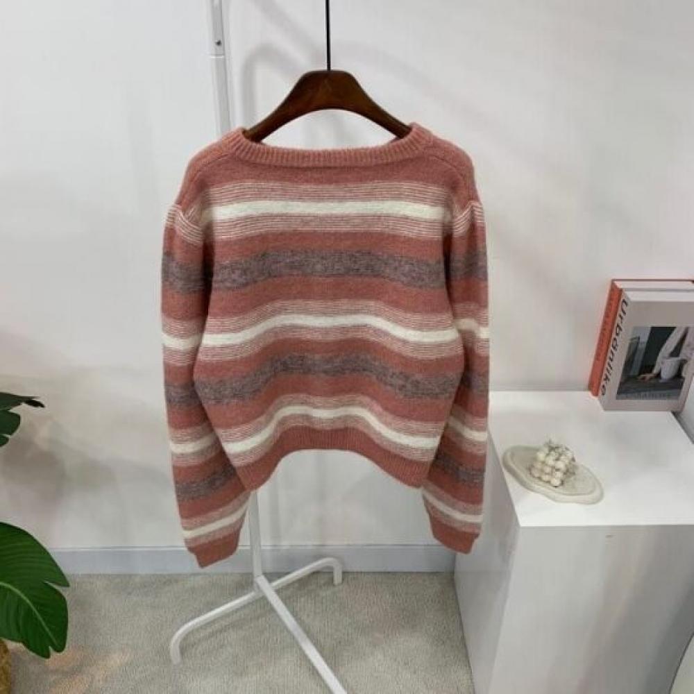 C S In The Room Tao Wool Stripe Long Sleeve Knit Cardigan 3ColorS