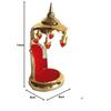 Metal - Golden Umbrella Chhatra For Car Dashboard/Office Desk/Table/Home Decor Showpiece, Chatri Aasan For God Murt/Idol, Fantasy