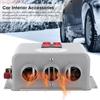 12V Compact Car Heater 3 Hole 600W‑800W Winter Fast Heating Warmer Frost Removing Low Noise