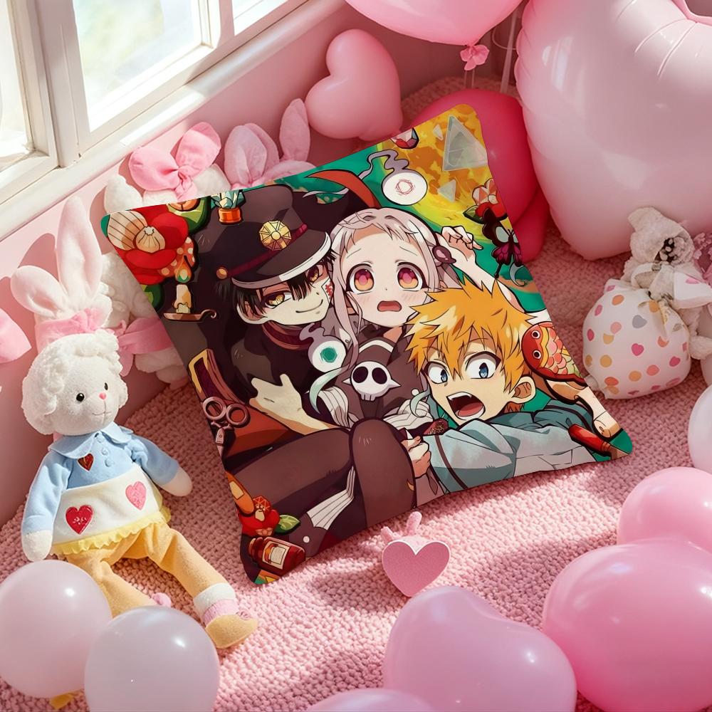 

Anime Jibaku Shounen Hanako Pillow Case Soft Plush Fabric DoubleSided Printed Cushion Cover Warm Winter Sofa Pillow Case 30cmx30cm