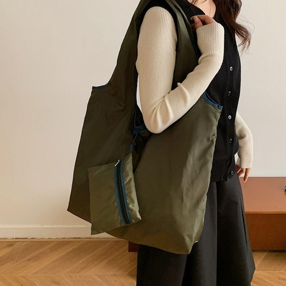 Foldable ~ Fold Folding Shopping Bag Waterproof Grocery Storage Bag Reusable Nylon Tote Bag  Outdoor