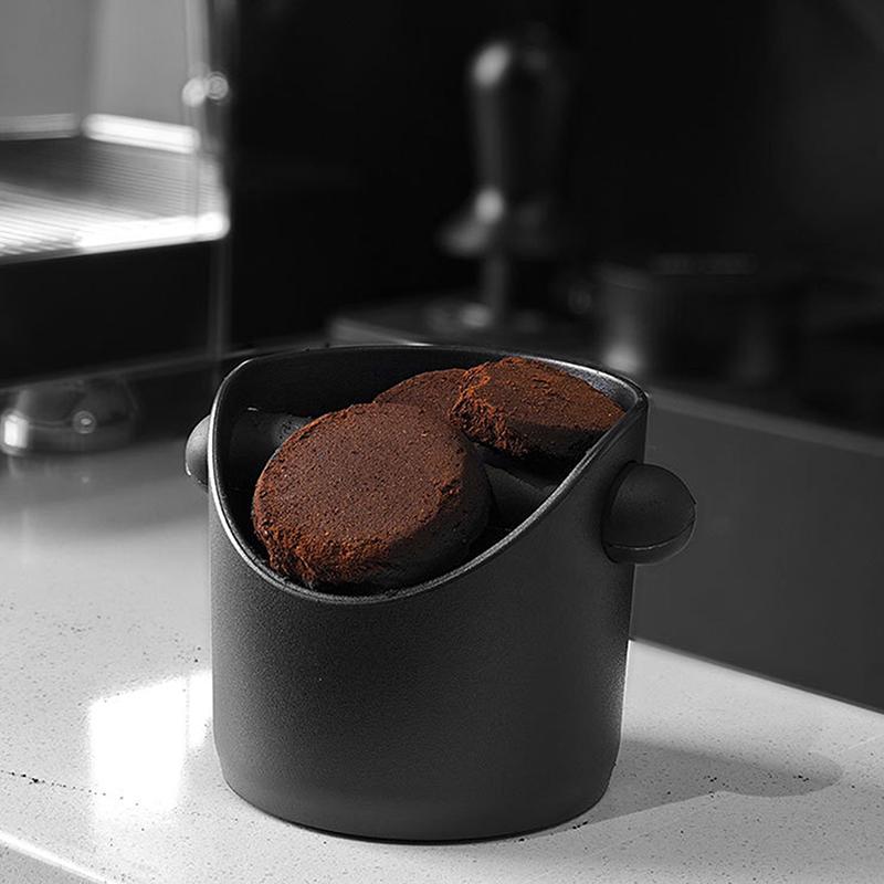 Shock-Absorbent Coffee Knock Box Anti-Slip Espresso Dump Bin For Coffee Grounds With Removable Knock Bar Coffee Grind Waste Bin