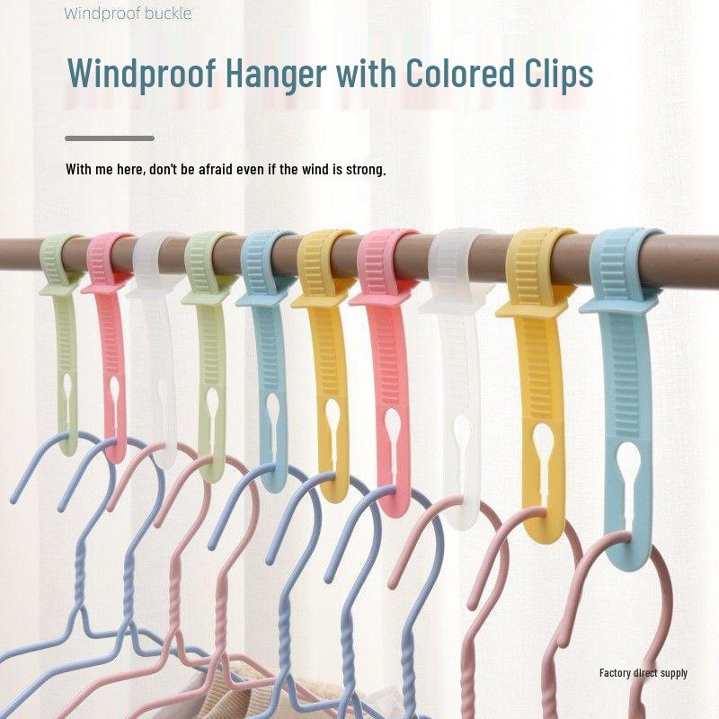 Windproof Clothesline Clip: Non-Slip, Automatic Snap Hanger for Drying and Fixing