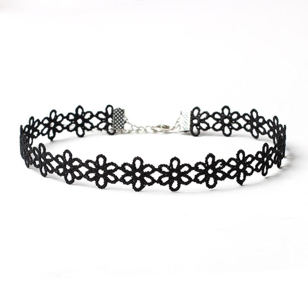 6pcs Women’s Black Lace Choker Necklace Set