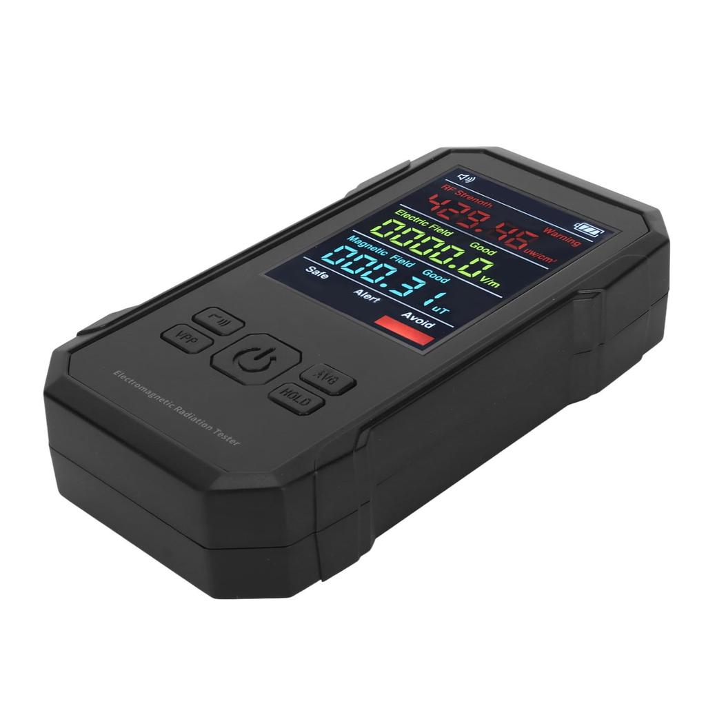 EMF 50MHz To 5GHz Power Density 20Hz To 100MHz Electric Field EF RF MF Electromagnetic Radiation Detector for Home Office Factory Meter, Detector,